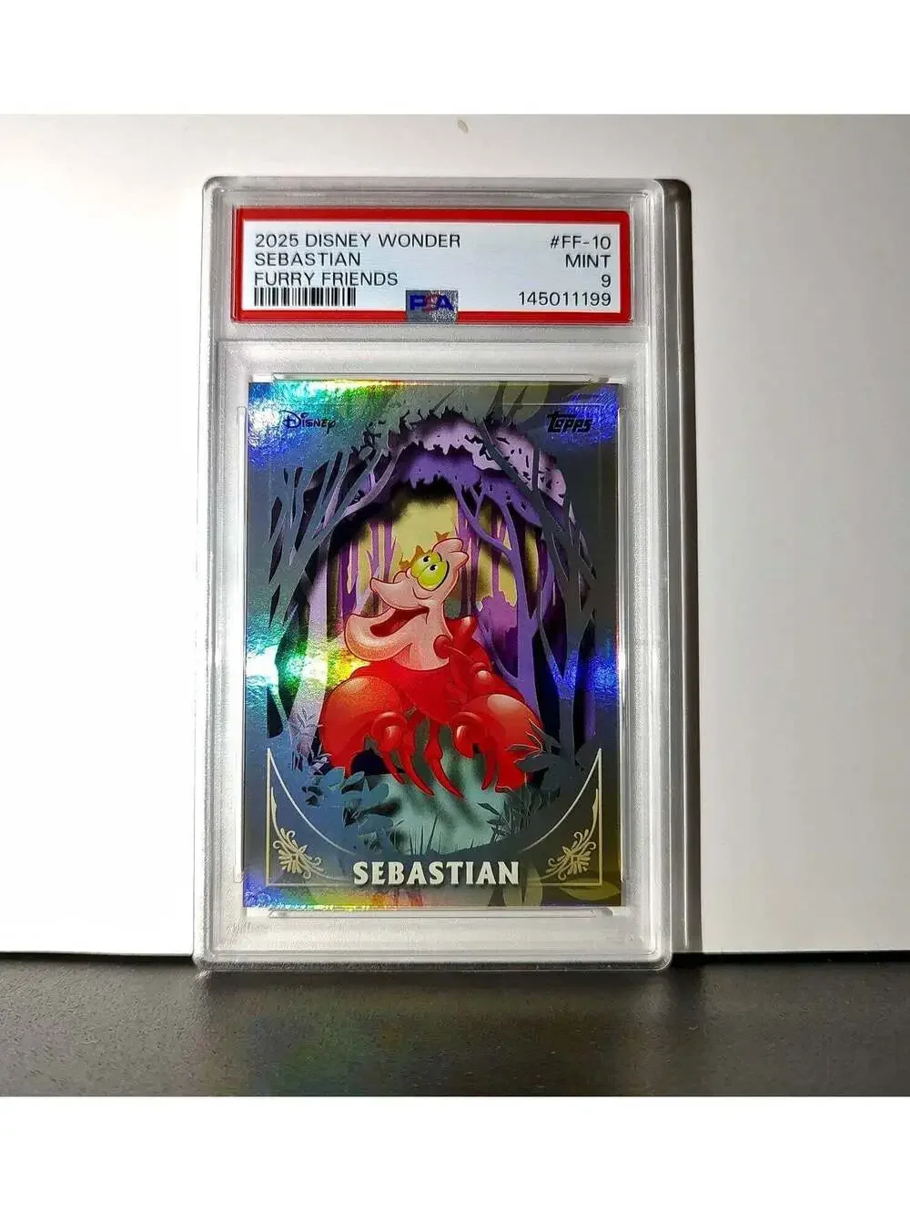 Sebastian 2025 Topps Disney #FF-10 Furry Friends Card The Little Mermaid PSA 9